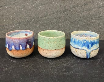 Handmade Ceramic Japanese Style Espresso Cup, Minimalistic Small Cup Glazed