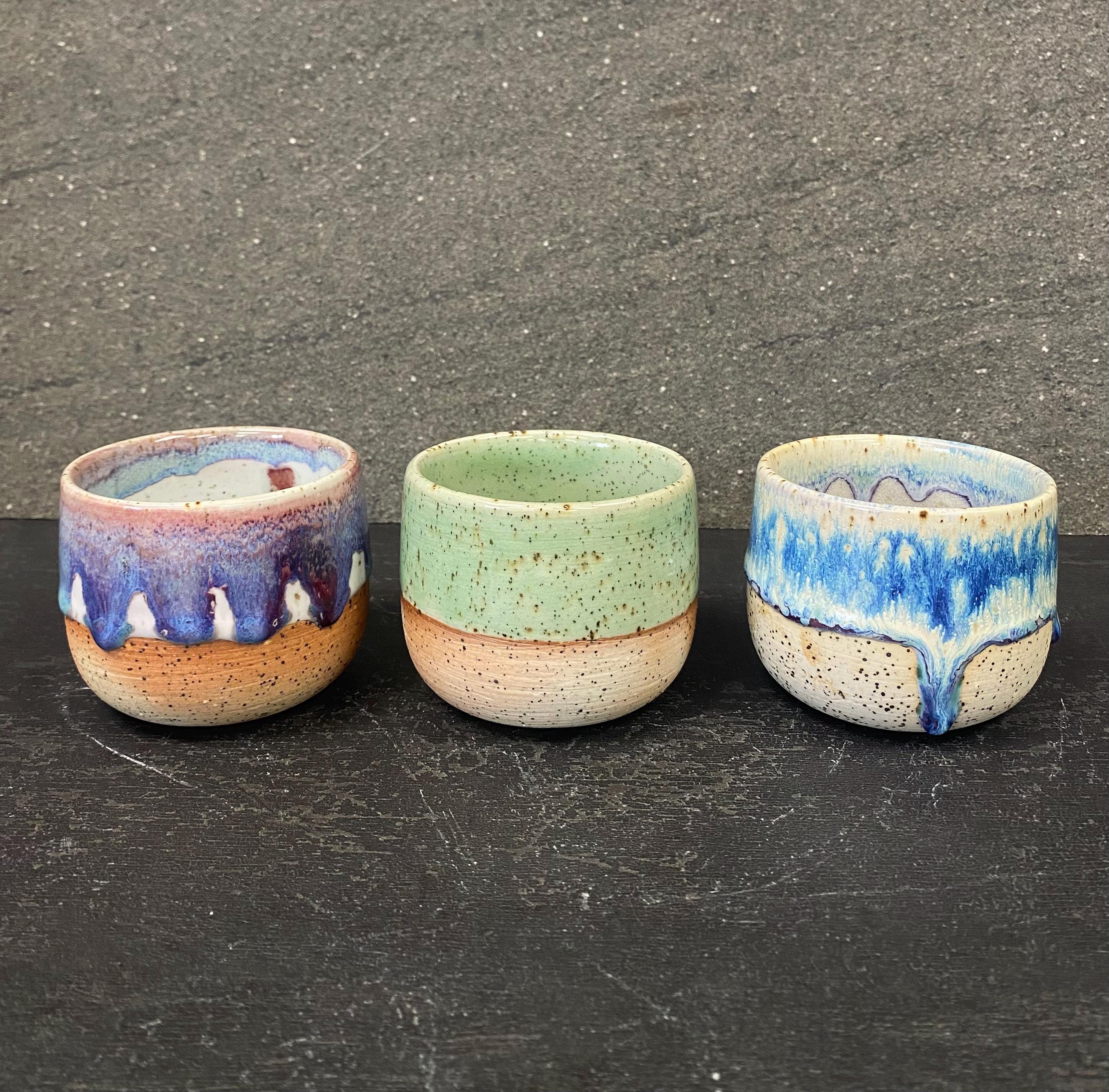 Handmade Ceramic Japanese Style Espresso Cup, Minimalistic Small Cup Glazed