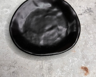 Handmade Ceramic Plate Set: Unglazed Stoneware Dinnerware