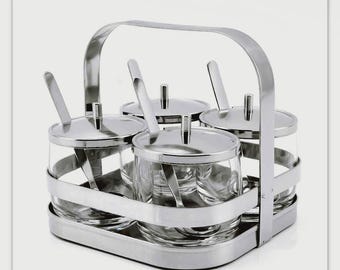 2-Packs, Stainless Steel Seasoning Set 4x6 Oz. Bar4