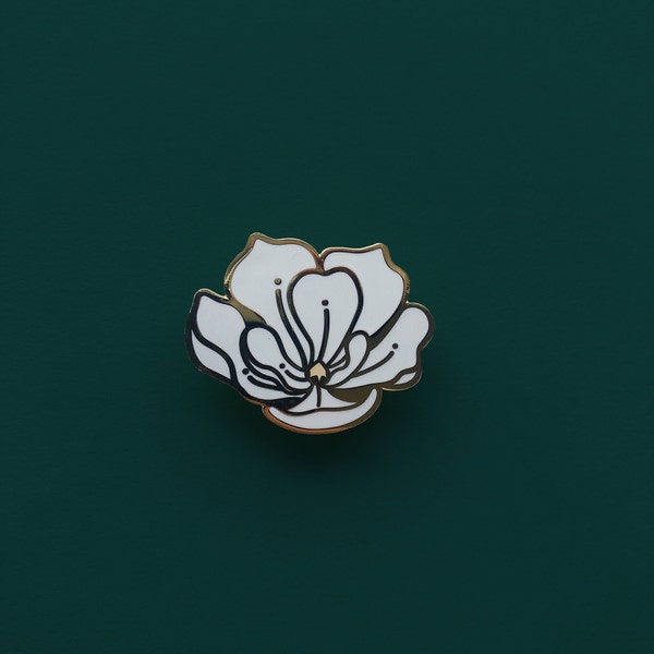 Magnolia Enamel Pin // Plant Pin // Botanical Pin