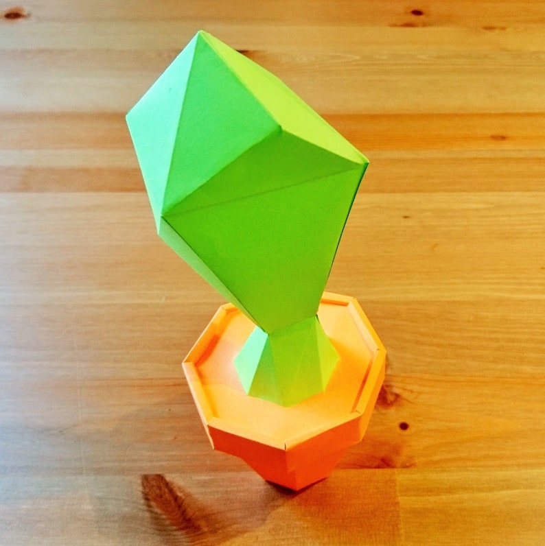 Downloadable Pdf Paper Sculpture Plant Papercraft Print At Home Segmented Cactus Model Kit Nature Paper Model Low Poly Origami Paper Kits Origami Deshpandefoundationindia Org