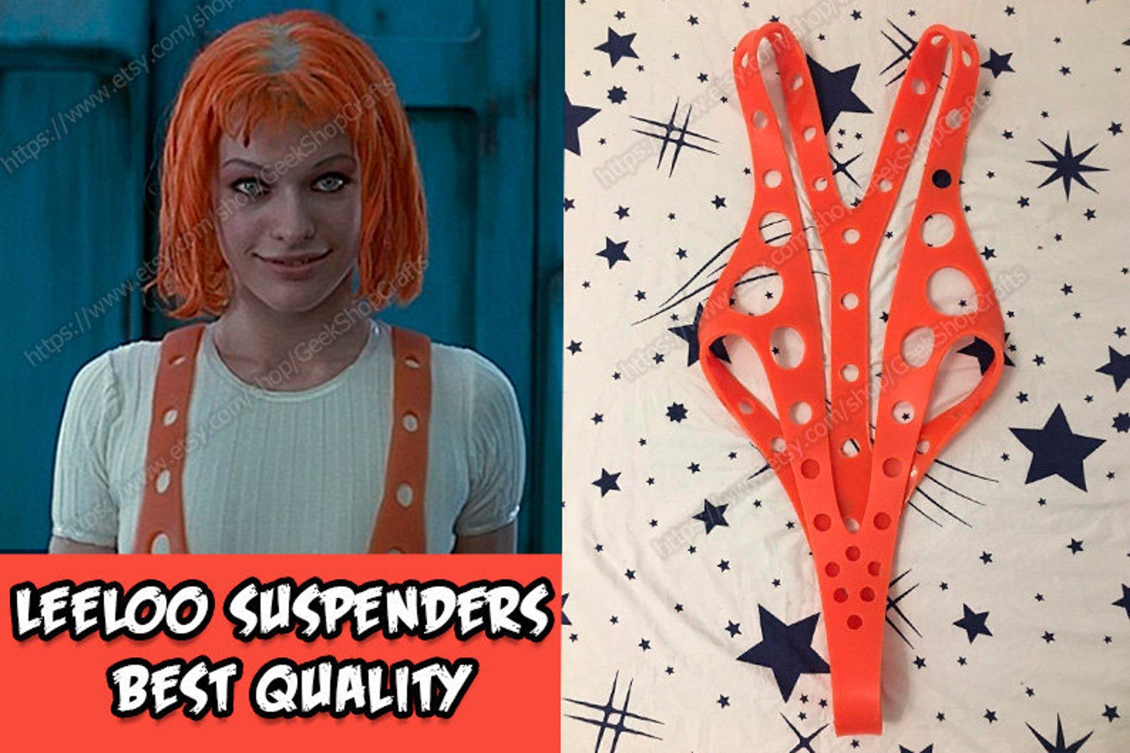 Leeloo cosplay FULL SUIT / Silicone Suspenders / The Fifth Suspenders.