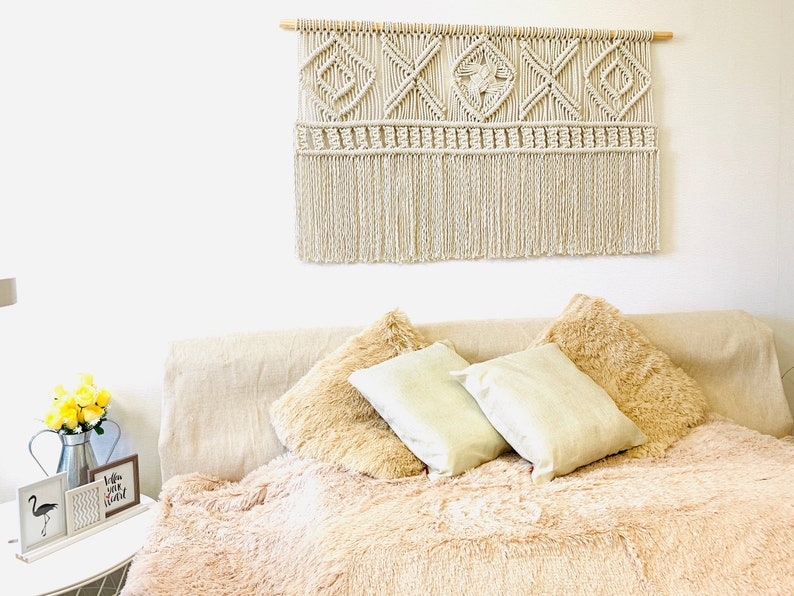 Large Macrame Wall Hanging Over the Bed Decor Macrame Etsy