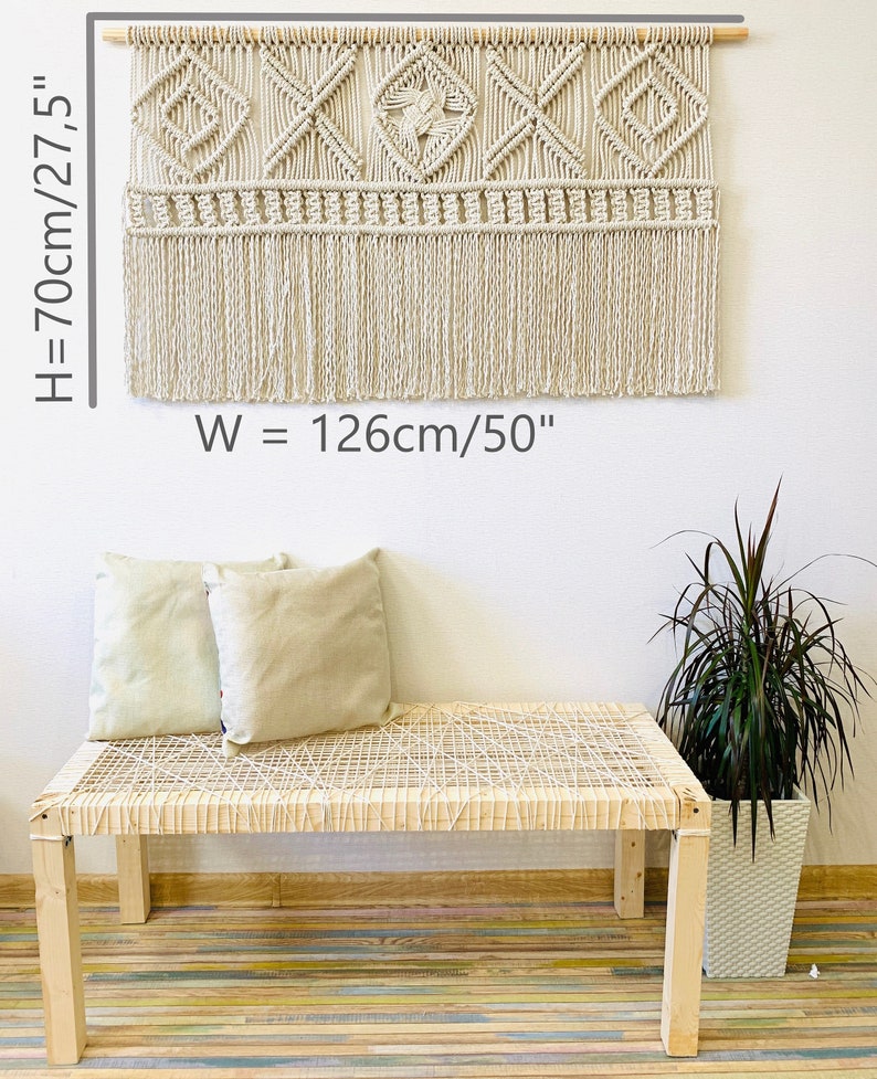 Large Macrame Wall Hanging Over the Bed Decor Macrame Etsy