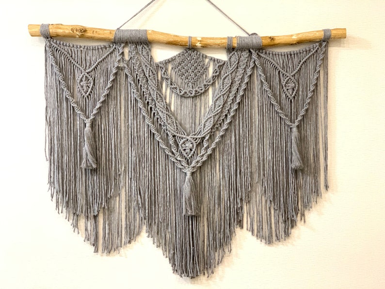 Macrame wall hanging above bed decor Queen tapestry King Etsy