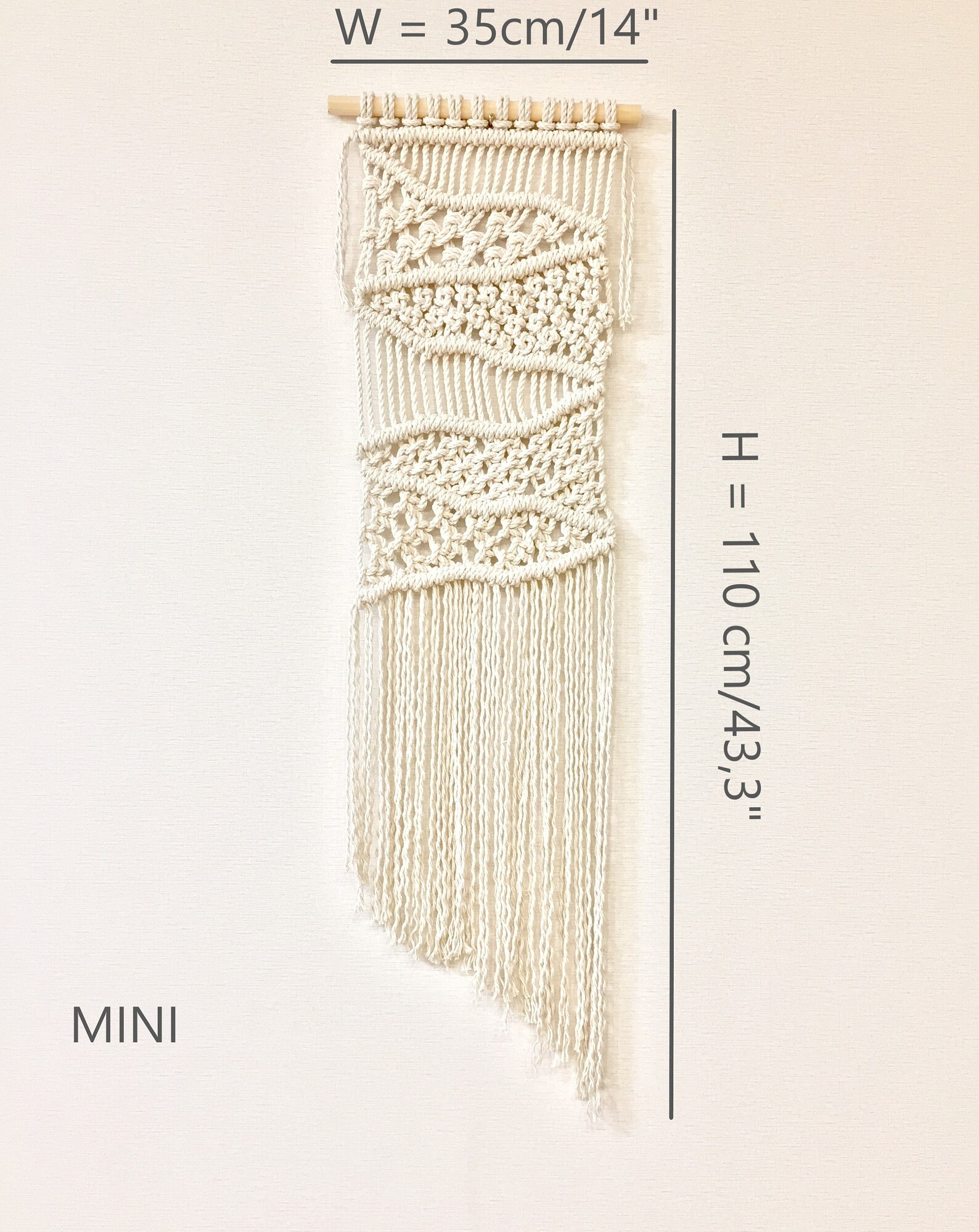 Gray macrame wall hanging extra large woven yarn tapestry Etsy