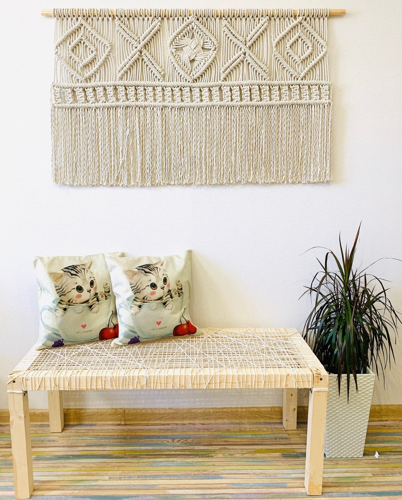 Large Macrame Wall Hanging Over the Bed Decor Macrame Etsy