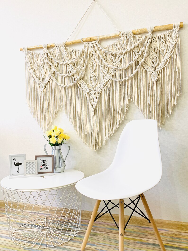 Extra large macrame wall hanging over the bed decor tapestry Etsy