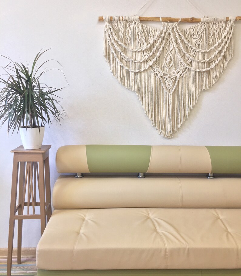 Large Woven Wall Hanging Macrame Over Bed Wedding Backdrop Etsy