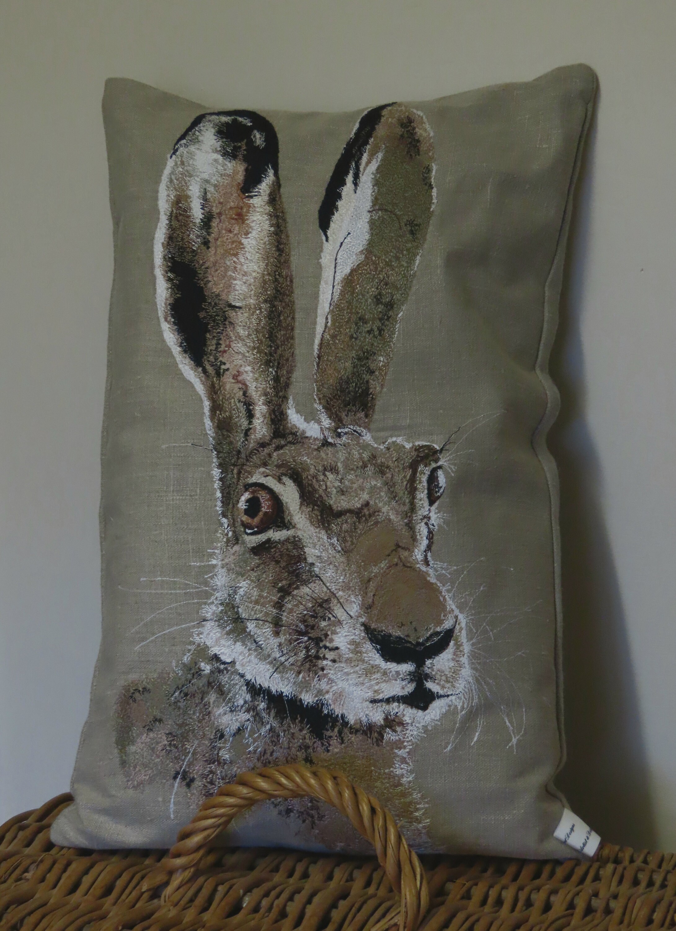 Grey hare cushion discount