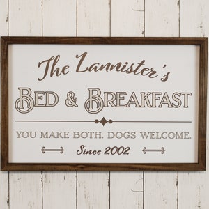 Custom Bed and Breakfast Sign, Farmhouse, Personalized, Large, Small, Medium, Bed Breakfast ...