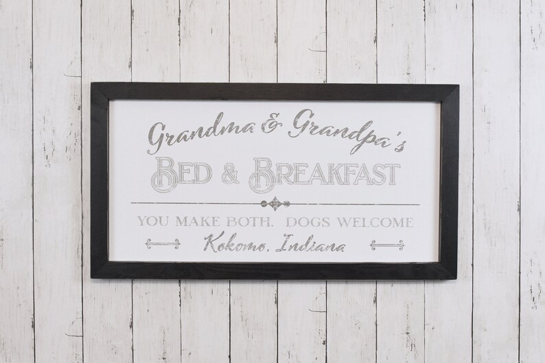 Custom Bed and Breakfast Sign Farmhouse Personalized Large - Etsy