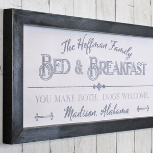 Custom Bed and Breakfast Sign Farmhouse Personalized Large - Etsy
