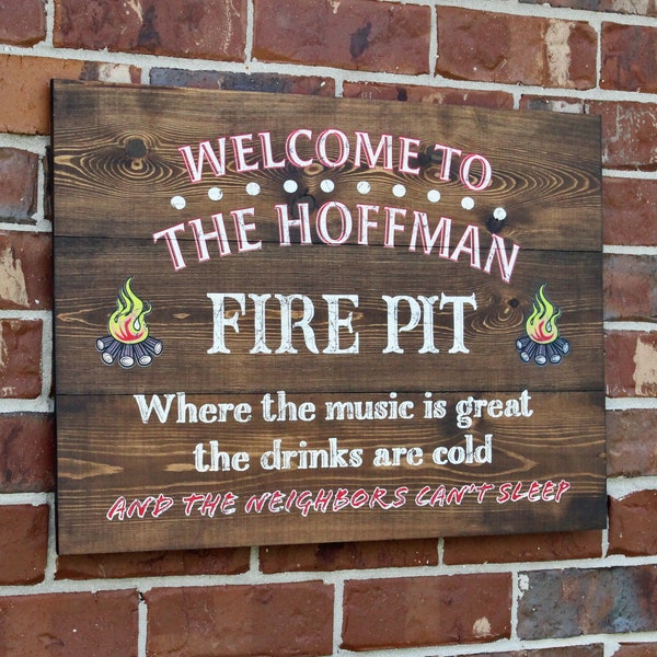 Fire Pit Sign Etsy