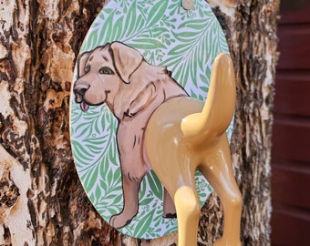 Custom Hand Painted Dog Butt Leash Hooks