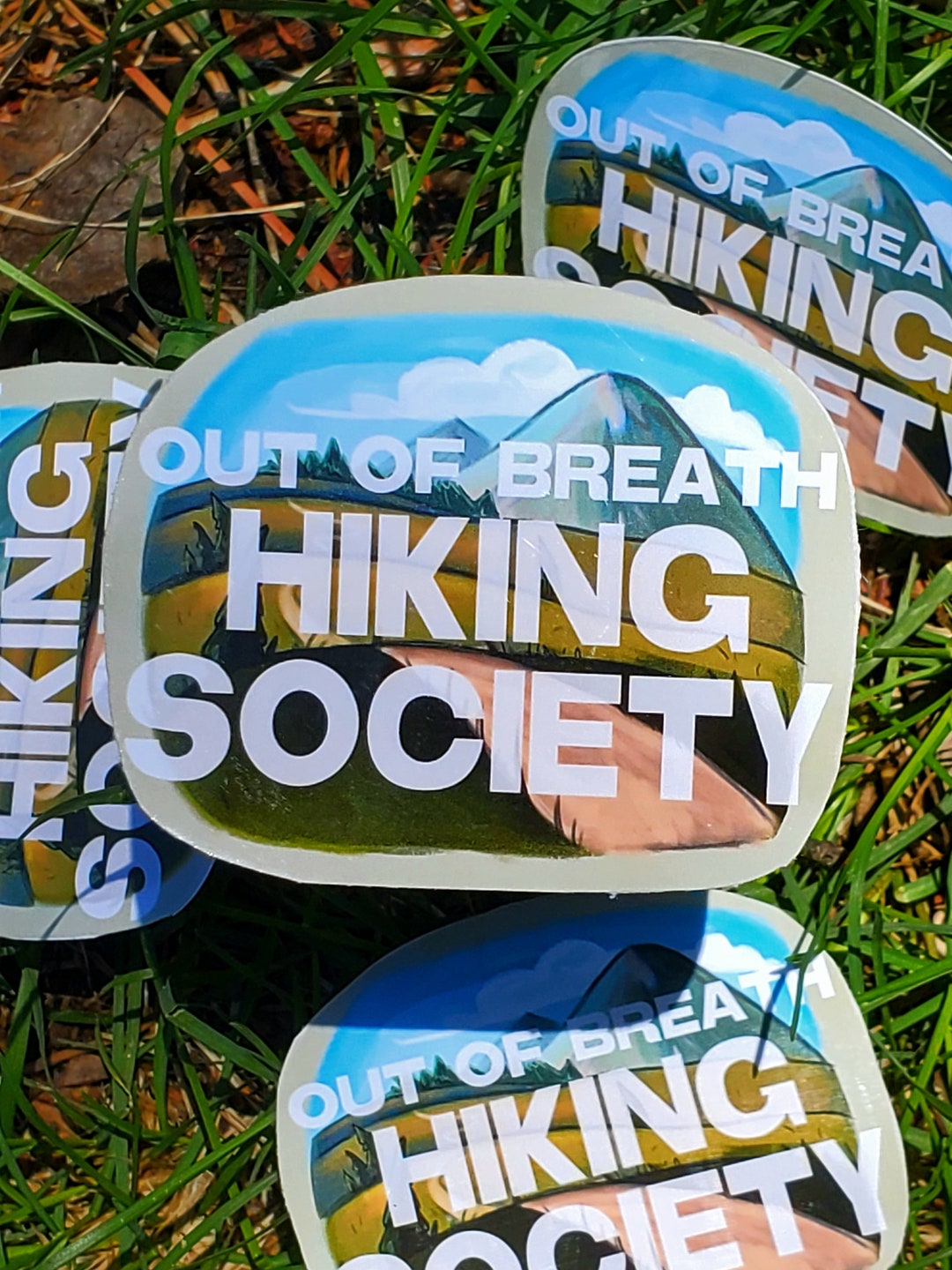 Out of Breath Hiking Society Sticker - Etsy