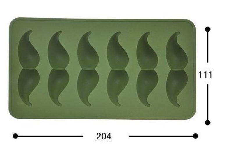 6-cavity Beard Ice Tray Ice Mold Flexible Silicone Mold Handmade DIY Mold
