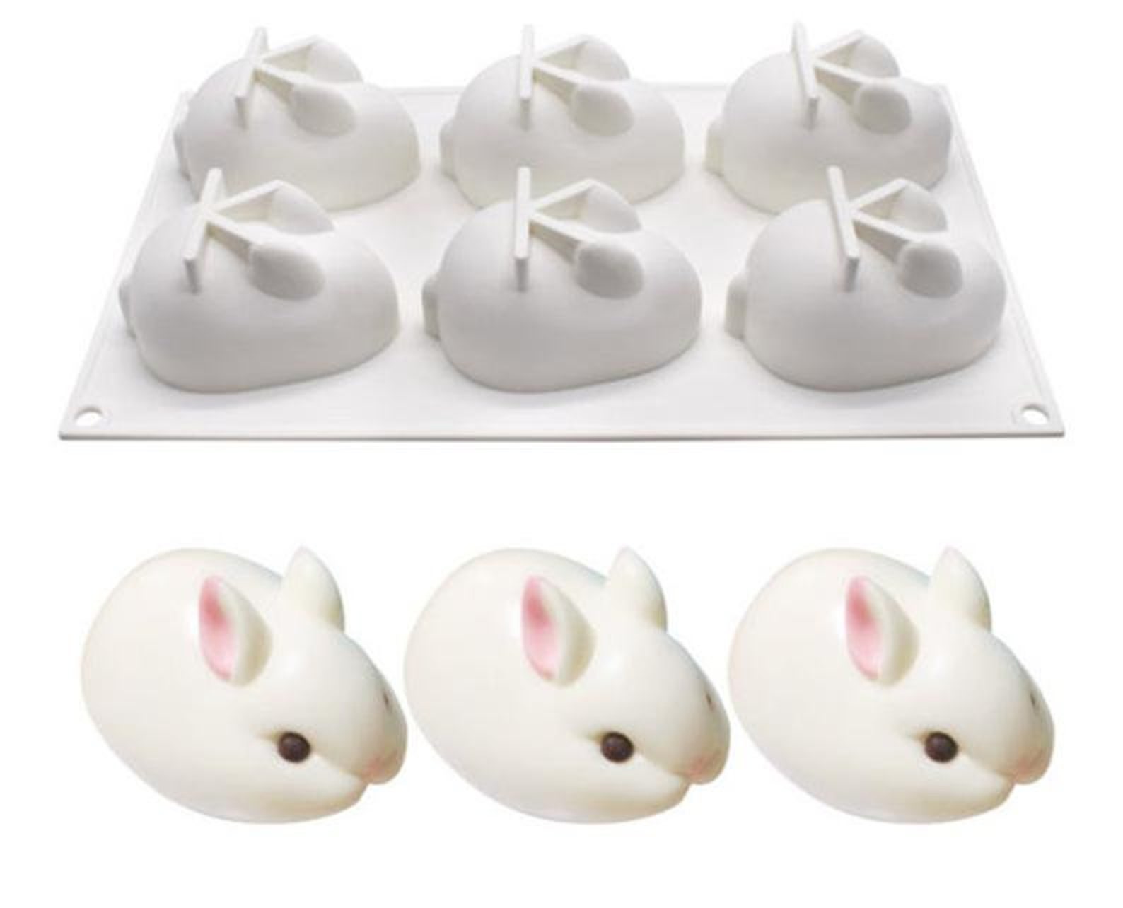 6 rabbit rabbit mousse silicone mold French pastry baking mold Etsy