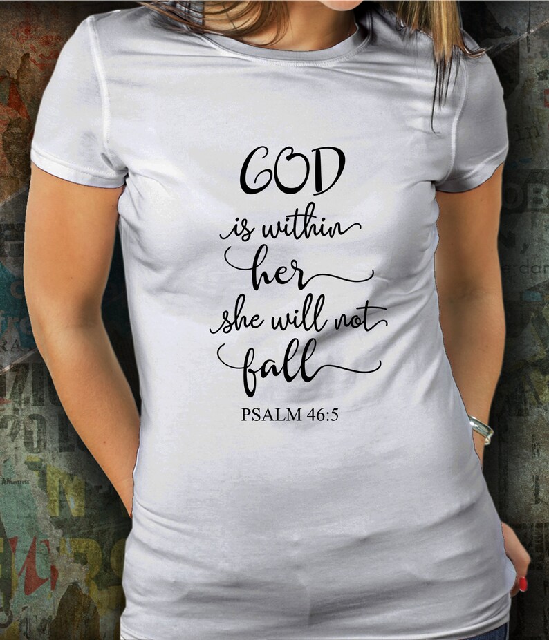 God is Within Her Svg She Will Not Fall Psalm 46:5 Bible | Etsy
