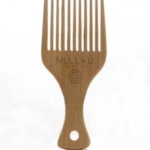 Bamboo Afro Comb