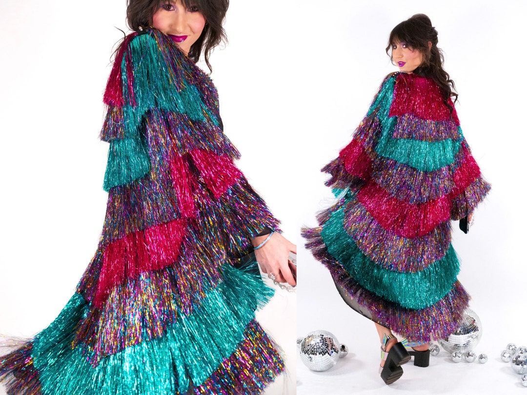 Technicolor Dream Tinsel Jacket Etsy