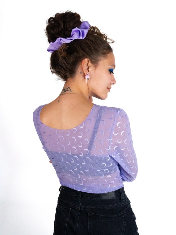 Lavender sales mesh top