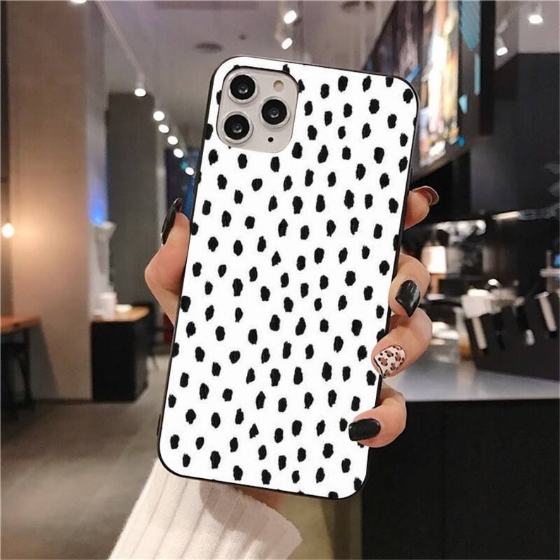 iPhone 12 iPhone xs iPhone 11 iPhone xr iPhone 11 Pro iPhone SE2 iphone 8 7 6 cow case Coffee Dots iPhone Case iPhone 12 Pro Max