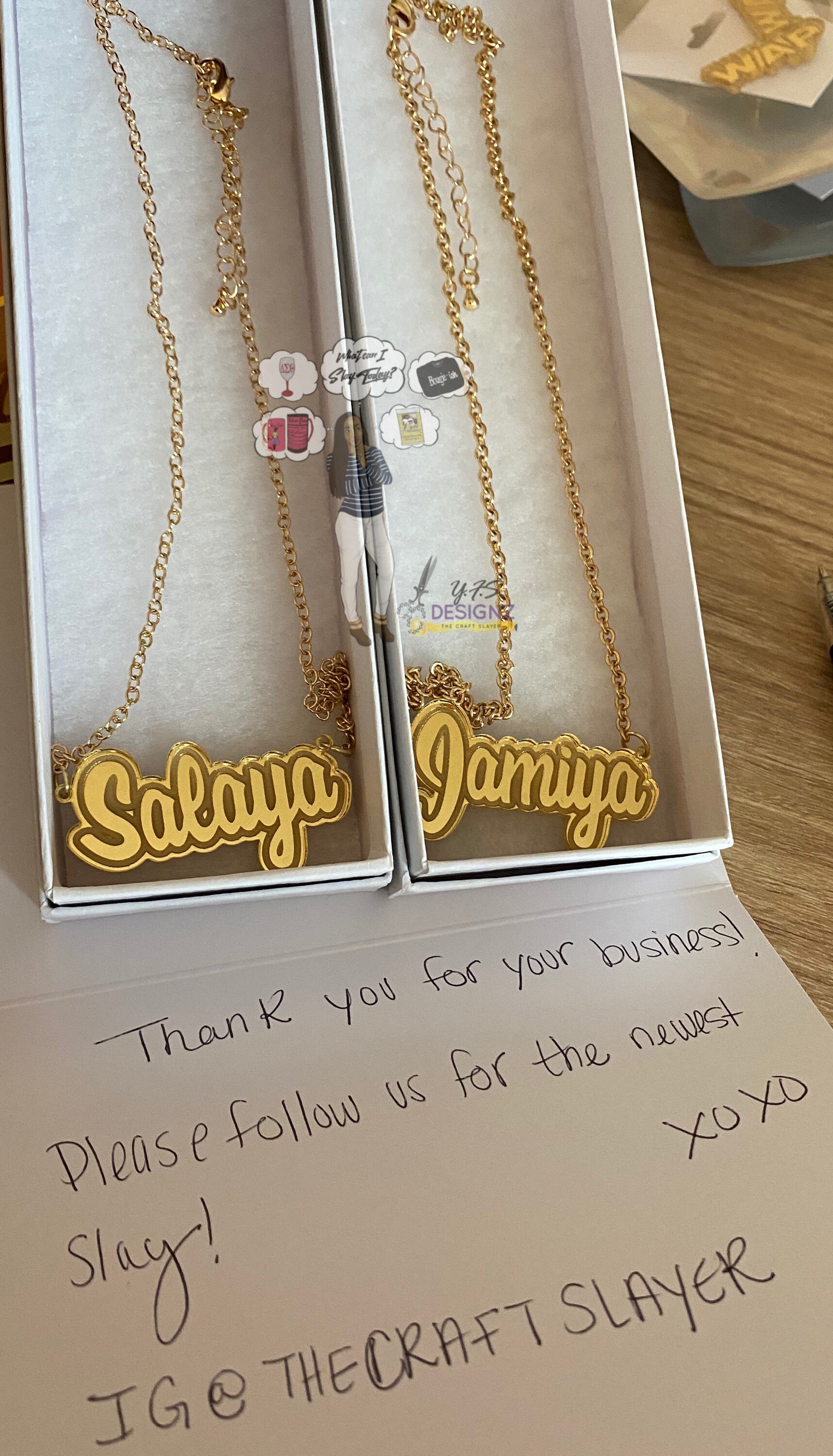 Adults Nameplate Necklace Birthday 