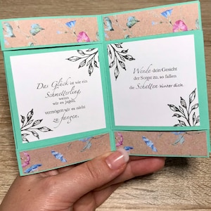Geburtstagskarte, Grußkarte,Mutmacher,Zauberkarte mit Geheimfach, Pop up,Geschenk Freundschaft,Karte für Lieblingsmenschen,Herzensmensch