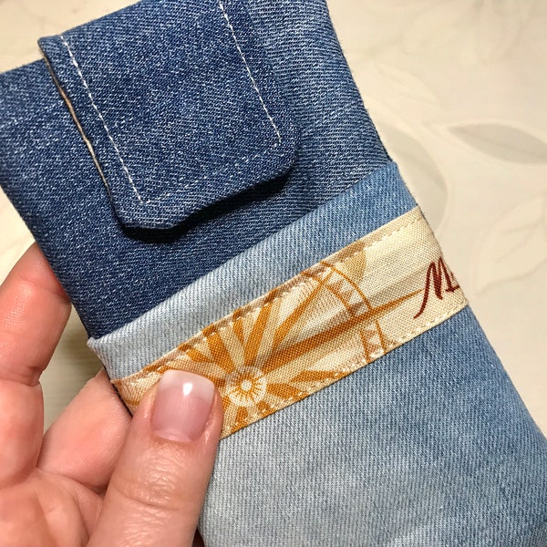 Handyhülle Allroundtasche in Jeans mit Magnetverschluss