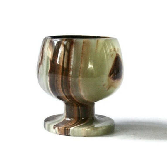 Vintage Green onyx Stemmed