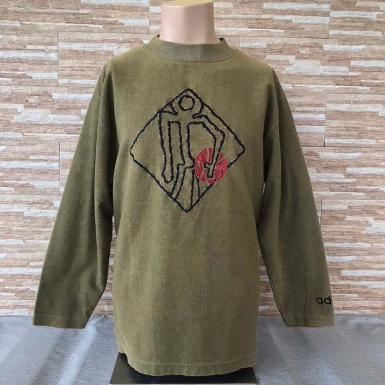 khaki green adidas jumper