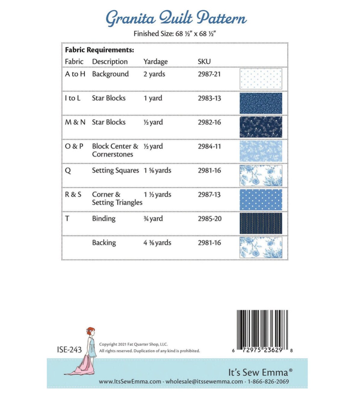 Granita Quilt Pattern Its Sew Emma Etsy