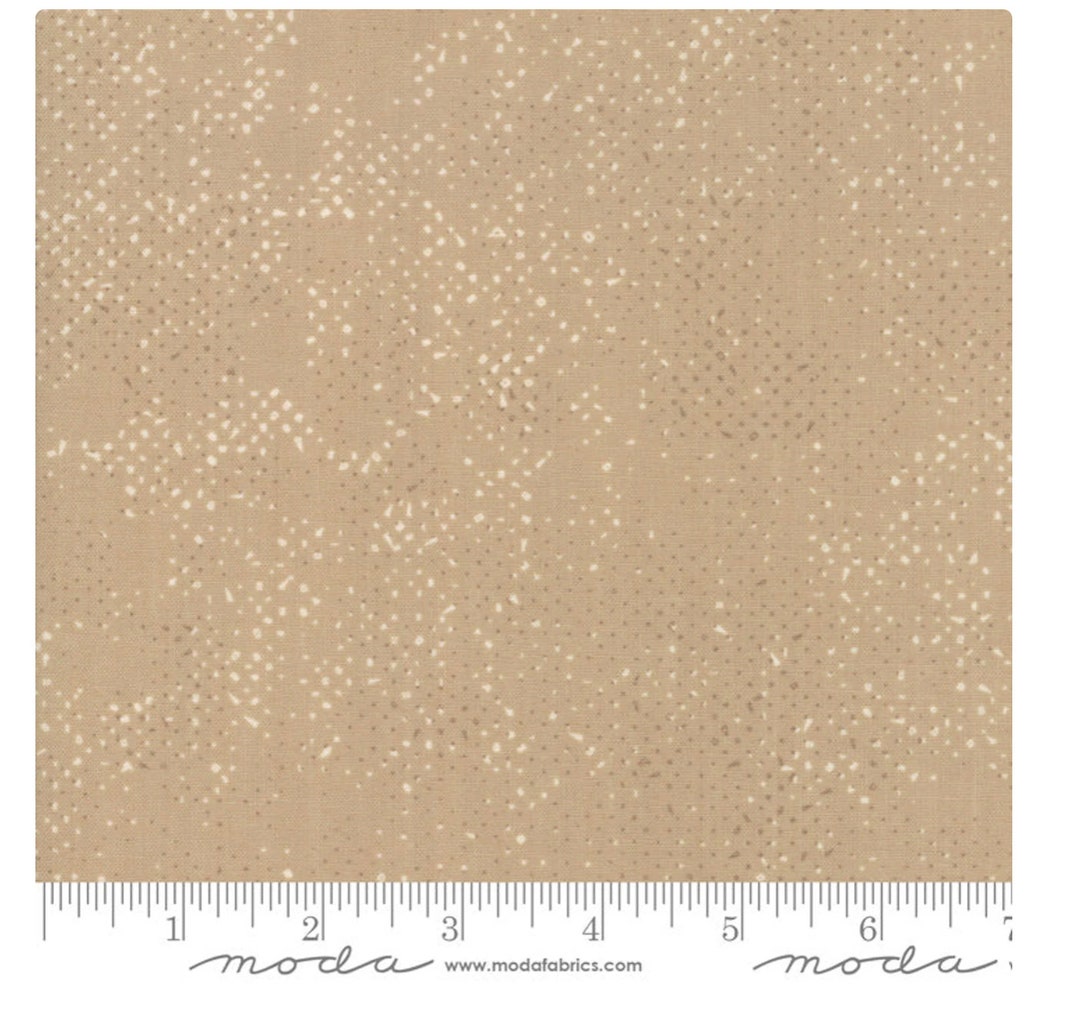Spotted Fabric Oatmeal by the Yard Moda Fabric Zen Chic Etsy