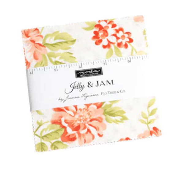 Jelly & Jam, Charm Pack, Joanna Figueroa, Moda, Fig Tree, Floral, Precut, Quilting, Sewing, Quilters gift, Mothers gift