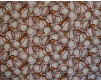 Baseballs from the Sports Collection by Elizabeth Studio, Quilt or Craft Fabric, Fabric by the Yard.