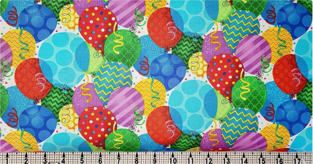 Studio E Party Time Balloons Quilting Sewing Quilters Etsy