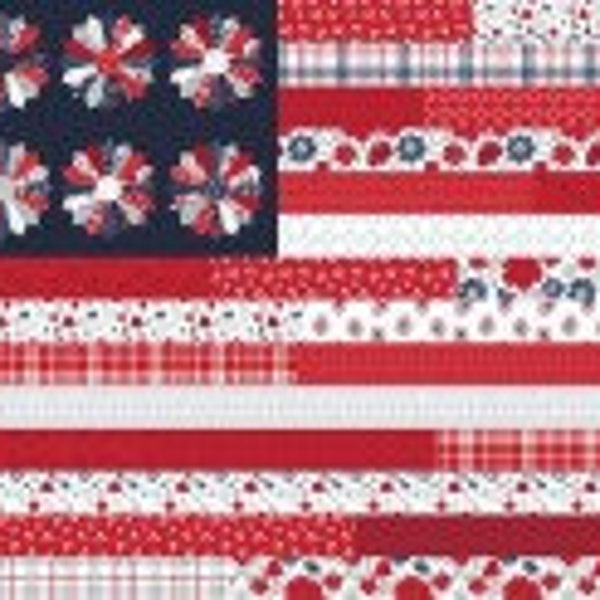 American Beauty, Panel, Dani Mogstad, Riley Blake, Patriotic, QOV,  Quilters Gift, Mother's Day Gift
