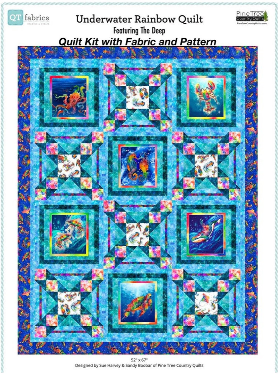 Underwater Rainbow, Quilt Kit, QT Fabrics, Quilting, Sewing, Quilters