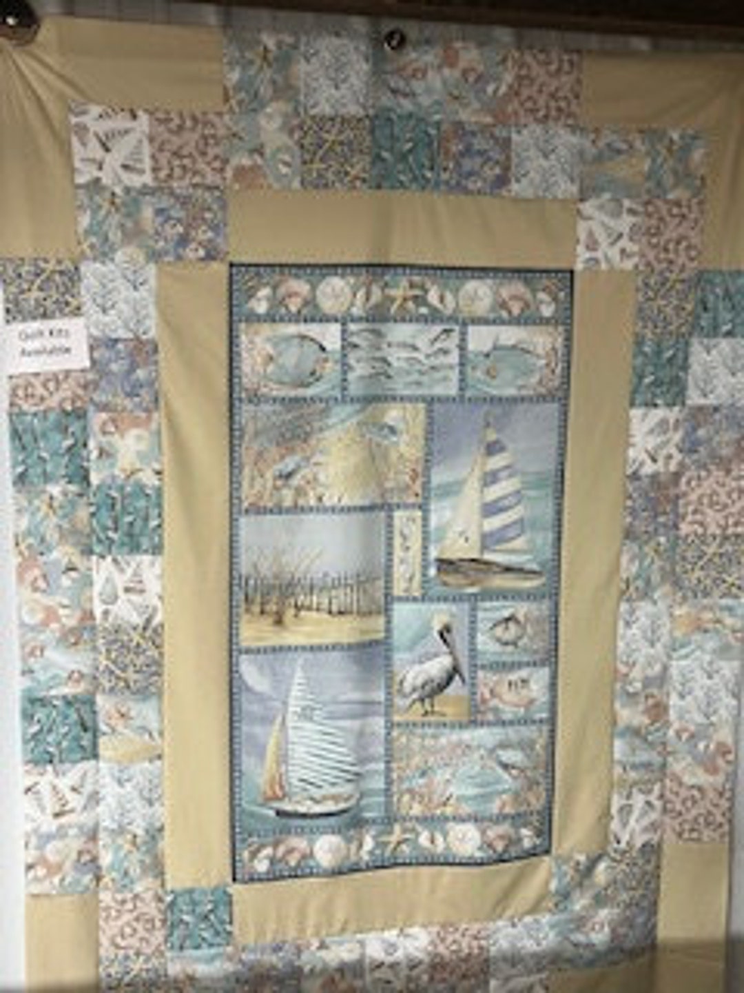 Hillside Charm, Ocean Oasis, Quilt Kit, Blank Fabrics, Beach Quilt, Sea