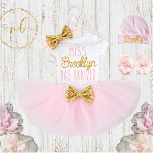 I have arrived baby girl coming home outfit newborn outfit baby shower gift babygirl clothes tutu set baby girl gift new mom gift baby girl