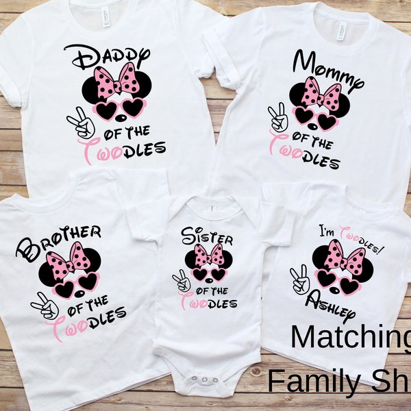 Oh Twodles Family Matching Birthday Shirts, Minnie Mouse Birthday Shirts, Birthday Girl Shirt, Mommy of the Birthday Gril, Girls Clothing