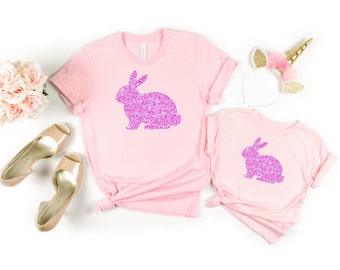 Mommy and Me Matching Easter Bunny Shirt, Girls Easter, Family Matching Easter Shirt, Bunny Shirt Girls, Girls Easter Shirt, Women's Easter