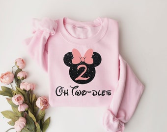 Oh Twodles Minnie Mouse 2nd Birthday Outfit Twodles Birthday Shirt Oh Twodles Minnie Mouse Birthday Outfit Second Birthday, Girls 2nd