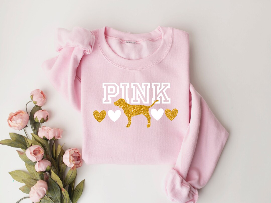 Toddler Girls Love Pink Crewneck Hoodie, Girls Clothing, Gift for Girls