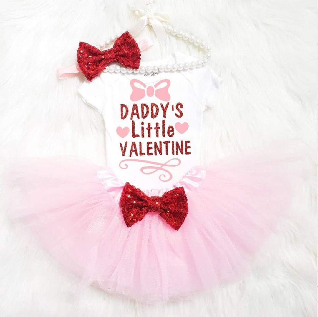 Daddy's Little Valentine Baby Girl Valentine Baby Girl 1st Etsy