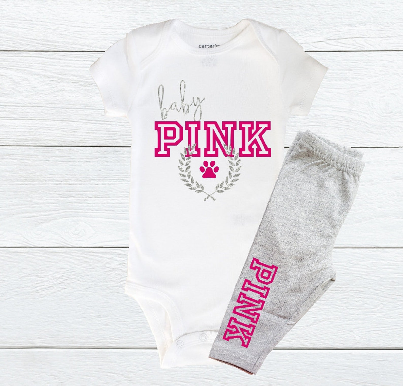 Inspired Pink Outfit Babygirl Outfit Baby Girl Clothes Etsy