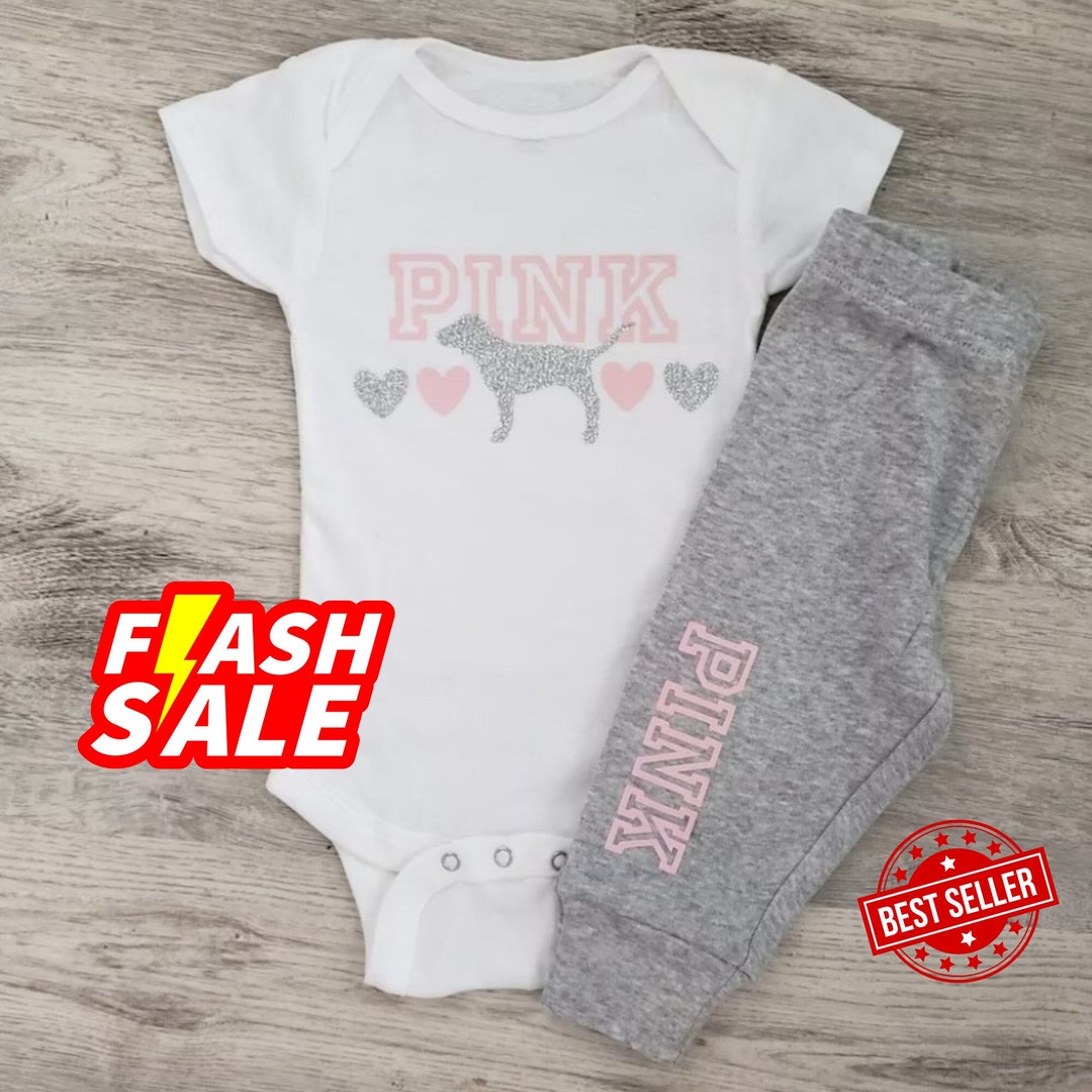 Love Pink Baby Outfit Baby Girl Outfit Toddler Girl Outfit Etsy