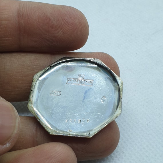 Vintage Silver CH.F. Tissot & Fils Locle, great c… - image 8